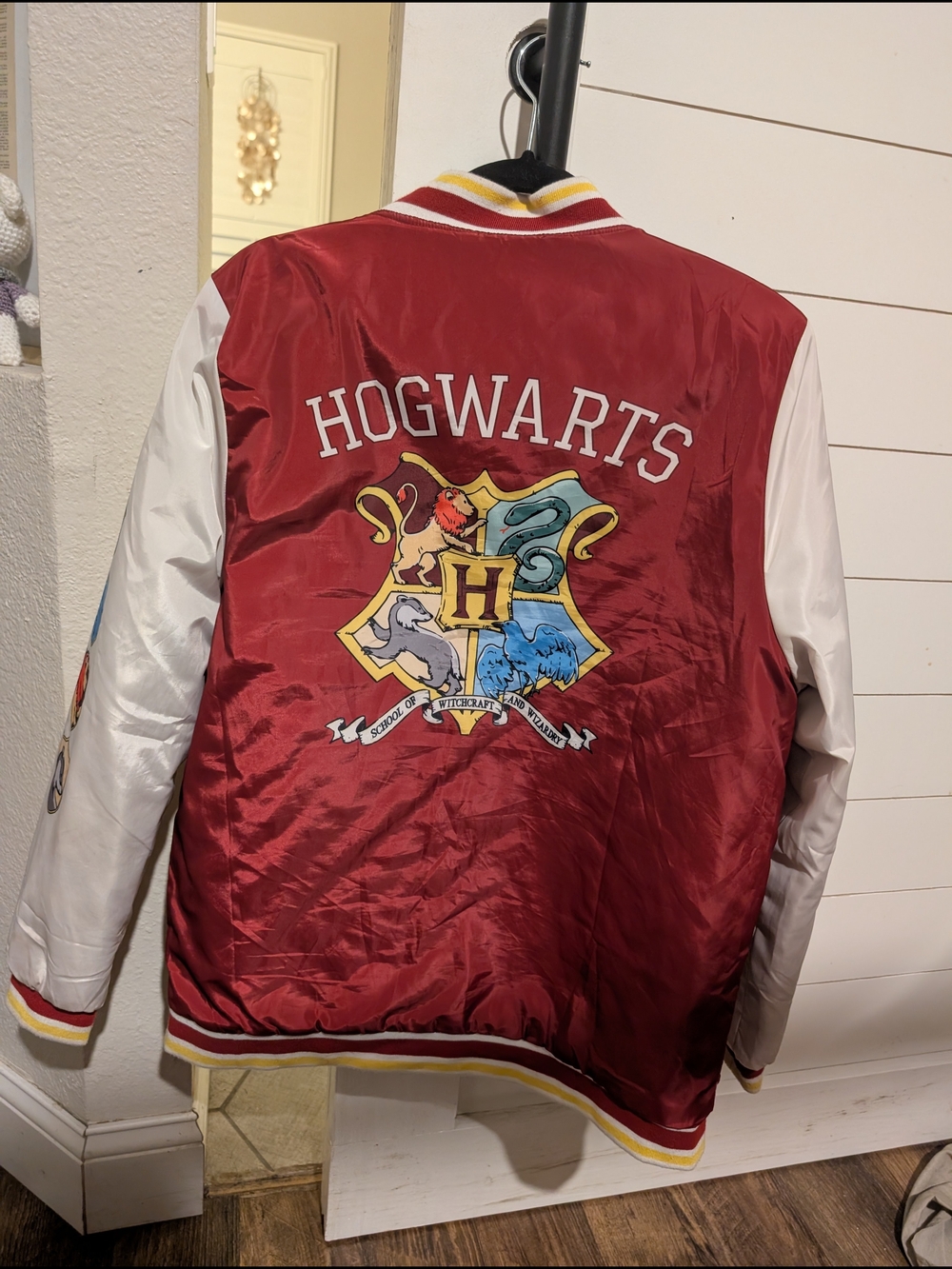Warner Bros. Harry Potter Red, White & Yellow Striped Collar Jacket- Size Large